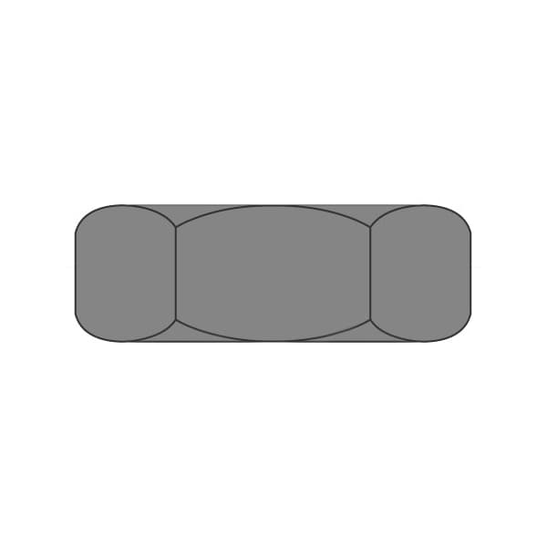 Newport Fasteners Jam Nut, 7/16"-14, Steel, Plain, 3/8 in Ht, 2200 PK NB329110B-2200 - main